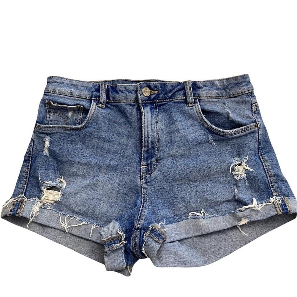 Zara High Waisted Jean Shorts